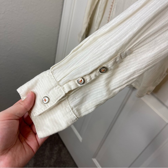 Anthropologie Holding Horses Iverie Embroidered Western Shirt XS Rodeo Prairie - Picture 5 of 9